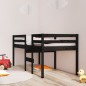 vidaXL Hochbett Schwarz 80x200 cm Massivholz Kiefer vidaXL Hochbett Schwarz 80x200 cm Massivholz Kiefer