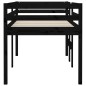 vidaXL Hochbett Schwarz 80x200 cm Massivholz Kiefer vidaXL Hochbett Schwarz 80x200 cm Massivholz Kiefer