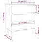 vidaXL Sideboard Schwarz 60x35x70 cm Holzwerkstoff vidaXL Sideboard Schwarz 60x35x70 cm Holzwerkstoff