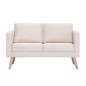 2-Sitzer-Sofa Stoff Cremeweiß 2-Sitzer-Sofa Stoff Cremeweiß