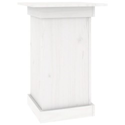vidaXL Blumenständer Weiß 40x40x60 cm Massivholz Kiefer