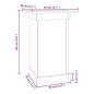 vidaXL Blumenständer Weiß 40x40x60 cm Massivholz Kiefer vidaXL Blumenständer Weiß 40x40x60 cm Massivholz Kiefer