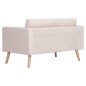 2-Sitzer-Sofa Stoff Cremeweiß 2-Sitzer-Sofa Stoff Cremeweiß