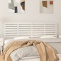 vidaXL Wand-Kopfteil Weiß 186x3x63 cm Massivholz Kiefer