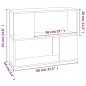 vidaXL Bücherregal/Raumteiler Räuchereiche 80x24x63 cm vidaXL Bücherregal/Raumteiler Räuchereiche 80x24x63 cm