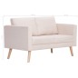 2-Sitzer-Sofa Stoff Cremeweiß 2-Sitzer-Sofa Stoff Cremeweiß