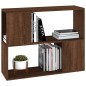 vidaXL Bücherregal/Raumteiler Braun Eichen-Optik 80x24x63 cm vidaXL Bücherregal/Raumteiler Braun Eichen-Optik 80x24x63 cm