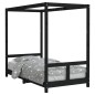 vidaXL Kinderbett Schwarz 80x160 cm Massivholz Kiefer vidaXL Kinderbett Schwarz 80x160 cm Massivholz Kiefer