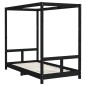 vidaXL Kinderbett Schwarz 80x160 cm Massivholz Kiefer vidaXL Kinderbett Schwarz 80x160 cm Massivholz Kiefer