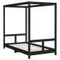 vidaXL Kinderbett Schwarz 80x160 cm Massivholz Kiefer vidaXL Kinderbett Schwarz 80x160 cm Massivholz Kiefer