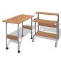 Computertisch Schreibtisch Computerwagen PC Tisch Bürotisch Braun Computertisch Schreibtisch Computerwagen PC Tisch Bürotisch Braun