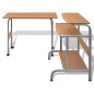 Computertisch Schreibtisch Computerwagen PC Tisch Bürotisch Braun Computertisch Schreibtisch Computerwagen PC Tisch Bürotisch Braun