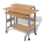 Computertisch Schreibtisch Computerwagen PC Tisch Bürotisch Braun Computertisch Schreibtisch Computerwagen PC Tisch Bürotisch Braun