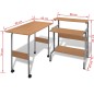 Computertisch Schreibtisch Computerwagen PC Tisch Bürotisch Braun Computertisch Schreibtisch Computerwagen PC Tisch Bürotisch Braun