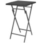 vidaXL 3-tlg. Bistro-Set Klappbar Stahl Poly Rattan Schwarz vidaXL 3-tlg. Bistro-Set Klappbar Stahl Poly Rattan Schwarz