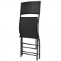 vidaXL 3-tlg. Bistro-Set Klappbar Stahl Poly Rattan Schwarz vidaXL 3-tlg. Bistro-Set Klappbar Stahl Poly Rattan Schwarz