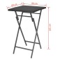 vidaXL 3-tlg. Bistro-Set Klappbar Stahl Poly Rattan Schwarz vidaXL 3-tlg. Bistro-Set Klappbar Stahl Poly Rattan Schwarz