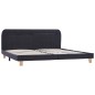 Bettgestell mit LED Dunkelgrau Stoff 180×200 cm Bettgestell mit LED Dunkelgrau Stoff 180×200 cm
