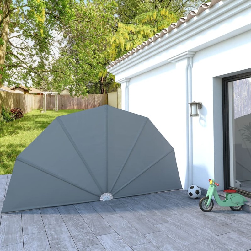 vidaXL Faltbarer Terrassen-Seitenfächer Grau 200 cm vidaXL Faltbarer Terrassen-Seitenfächer Grau 200 cm