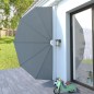 vidaXL Faltbarer Terrassen-Seitenfächer Grau 200 cm vidaXL Faltbarer Terrassen-Seitenfächer Grau 200 cm