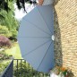 vidaXL Faltbarer Terrassen-Seitenfächer Grau 200 cm vidaXL Faltbarer Terrassen-Seitenfächer Grau 200 cm