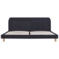 Bettgestell mit LED Dunkelgrau Stoff 180×200 cm Bettgestell mit LED Dunkelgrau Stoff 180×200 cm