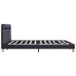 Bettgestell mit LED Dunkelgrau Stoff 180×200 cm Bettgestell mit LED Dunkelgrau Stoff 180×200 cm