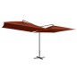 vidaXL Doppelsonnenschirm mit Stahlmast 250×250 cm Terracotta-Rot vidaXL Doppelsonnenschirm mit Stahlmast 250×250 cm Terracotta-Rot