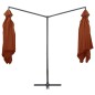 vidaXL Doppelsonnenschirm mit Stahlmast 250×250 cm Terracotta-Rot vidaXL Doppelsonnenschirm mit Stahlmast 250×250 cm Terracotta-Rot