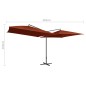 vidaXL Doppelsonnenschirm mit Stahlmast 250×250 cm Terracotta-Rot vidaXL Doppelsonnenschirm mit Stahlmast 250×250 cm Terracotta-Rot
