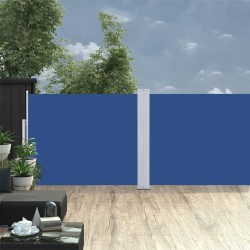 vidaXL Ausziehbare Seitenmarkise Blau 140 x 1000 cm