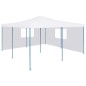 vidaXL Faltpavillon mit 2 Seitenwänden 5x5 m Weiß vidaXL Faltpavillon mit 2 Seitenwänden 5x5 m Weiß