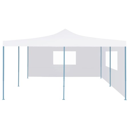 vidaXL Faltpavillon mit 2 Seitenwänden 5x5 m Weiß