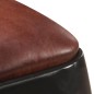 Barhocker 2 Stk. Schwarz Echtleder Barhocker 2 Stk. Schwarz Echtleder