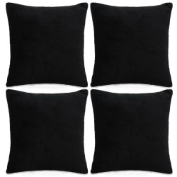 vidaXL Kissenbezüge 4 Stk. Stoff 40x40 cm Schwarz