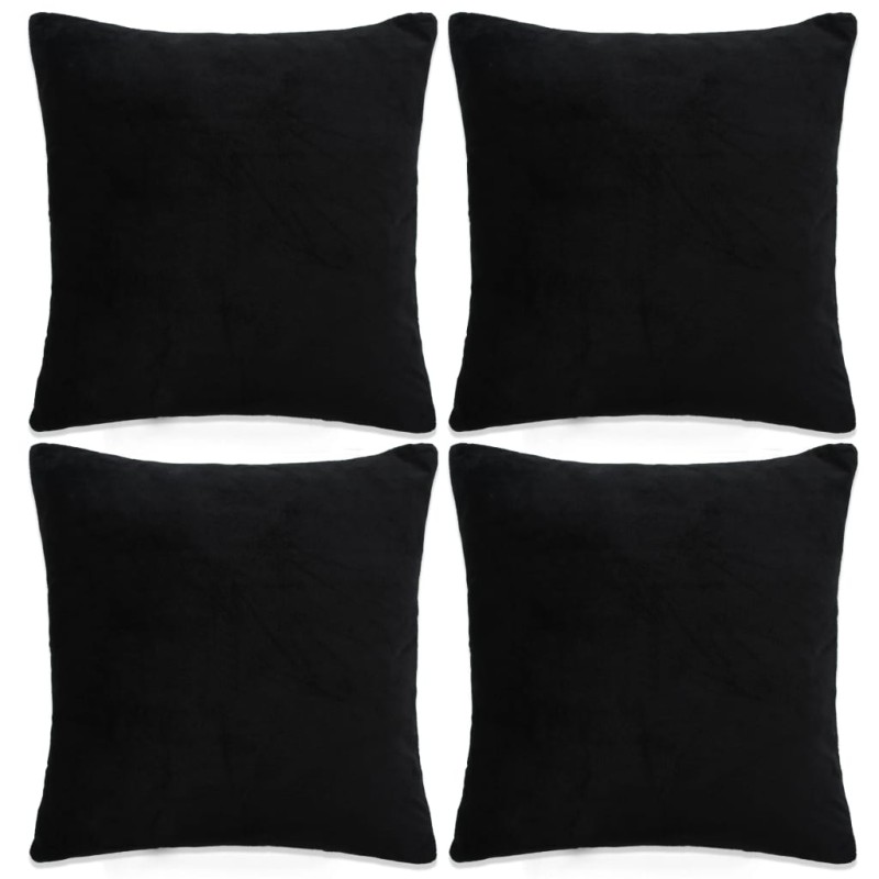 vidaXL Kissenbezüge 4 Stk. Stoff 40x40 cm Schwarz vidaXL Kissenbezüge 4 Stk. Stoff 40x40 cm Schwarz