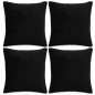 vidaXL Kissenbezüge 4 Stk. Stoff 40x40 cm Schwarz vidaXL Kissenbezüge 4 Stk. Stoff 40x40 cm Schwarz