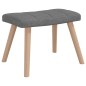 Schaukelsessel mit Hocker Dunkelgrau Stoff Schaukelsessel mit Hocker Dunkelgrau Stoff