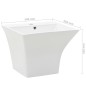 vidaXL Waschbecken Wandmontage Keramik Weiß 500 x 450 x 410 mm vidaXL Waschbecken Wandmontage Keramik Weiß 500 x 450 x 410 mm