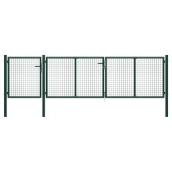vidaXL Gartentor Stahl 400 x 100 cm Grün 