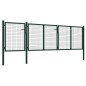 vidaXL Gartentor Stahl 400 x 100 cm Grün vidaXL Gartentor Stahl 400 x 100 cm Grün