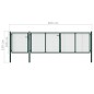 vidaXL Gartentor Stahl 400 x 100 cm Grün vidaXL Gartentor Stahl 400 x 100 cm Grün