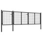 vidaXL Gartentor Stahl 400 x 100 cm Anthrazit vidaXL Gartentor Stahl 400 x 100 cm Anthrazit