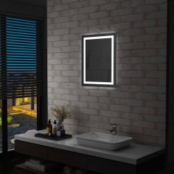 vidaXL LED-Badspiegel mit Berührungssensor 50x60 cm