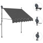 vidaXL Einziehbare Markise Handbetrieben mit LED 100 cm Anthrazit vidaXL Einziehbare Markise Handbetrieben mit LED 100 cm Anthrazit