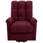 Massagesessel mit Aufstehhilfe Weinrot Stoff Massagesessel mit Aufstehhilfe Weinrot Stoff