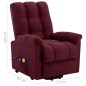 Massagesessel mit Aufstehhilfe Weinrot Stoff Massagesessel mit Aufstehhilfe Weinrot Stoff