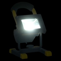 vidaXL LED-Strahler Wiederaufladbar mit Handgriff 10W Kaltweiß
