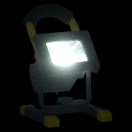 vidaXL LED-Strahler Wiederaufladbar mit Handgriff 10W Kaltweiß