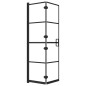vidaXL Faltbare Duschkabine ESG 80x140 cm Schwarz vidaXL Faltbare Duschkabine ESG 80x140 cm Schwarz